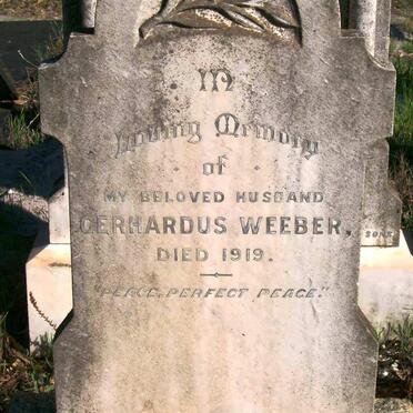 WEEBER Gerhardus -1919