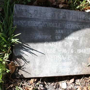 WESTHUIZEN Carel P.F., van der 1886-1948 &amp; Verna E. 1886-1967