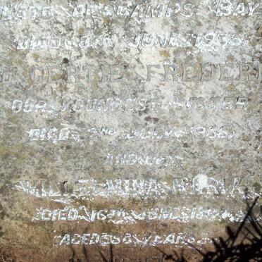 WENTZEL Peter Frederick -1902 &amp; Hester Maria -1956 :: WENTZEL Gertie Frederica -1935 :: WENTZEL Wilhelmina Maria ?? 