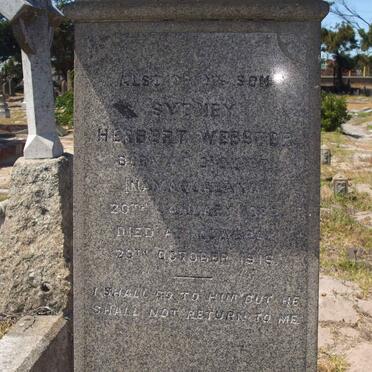 WEBSTER Sydney Herbert ?-1916