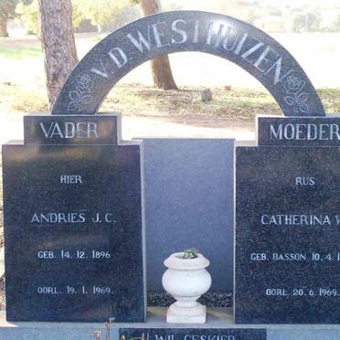 WESTHUIZEN Andries J.C., van der 1896-1969 &amp; Catherina W. BASSON 1903-1969