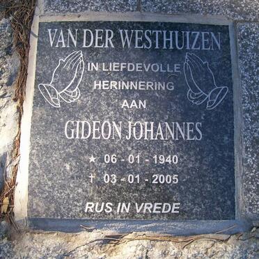 WESTHUIZEN Gideon Johannes, van der 1940-2005