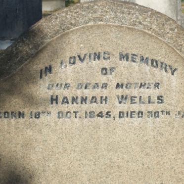 WELLS Hannah 1845-1910
