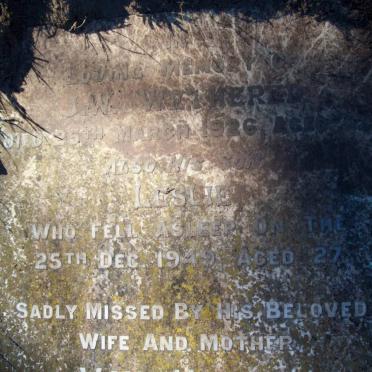 WEIHERED J.W. -1926 :: WEIHERED Leslie -1949 :: WEIHERED May Violet 1888-1972