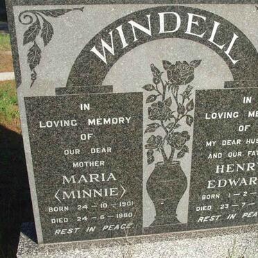 WINDELL Henry Edward 1911-1975 &amp; Maria 1901-1980