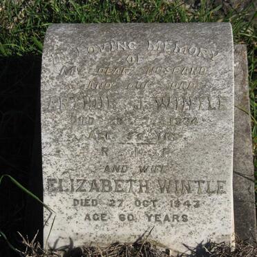 WINTLE Arthur J. -1937 &amp; Elizabeth -1943