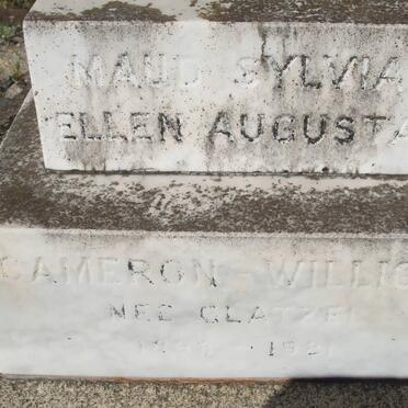 WILLIGER Maud Sylvia Ellen Augusta, CAMERON nee GLATZEN ??-??