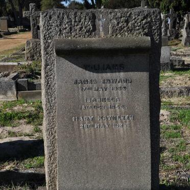 WILLIAMS James Edward -1933 :: WILLIAMS Isabella -1954 :: WILLIAMS Mary Kathleen -1925