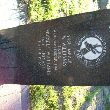 WILLIAMS W. -1947 :: WILLIAMS Muriel nee JONAS -1992