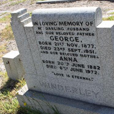 WINDERLEY George 1877-1951 &amp; Anna 1882-1972