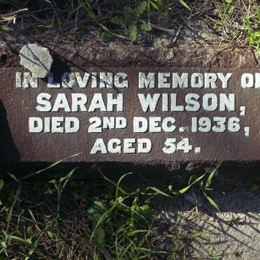 WILSON Sarah  -1936 