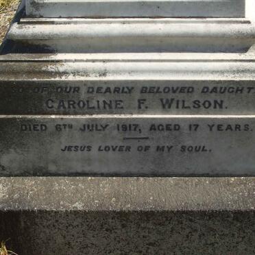 WILSON Caroline F. -1917