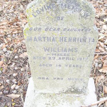 WILLIAMS Martha Henriette -1917