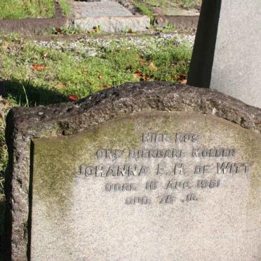 WITT Johanna E.H., de -1951