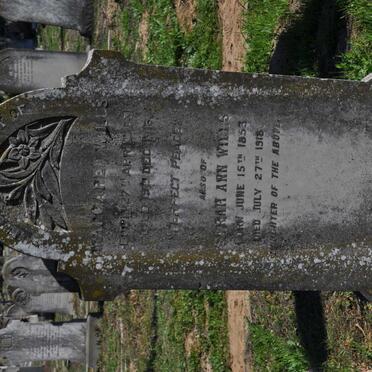 WILLS Margaret 1831-1916 :: WILLS Sarah Ann 1853-1918