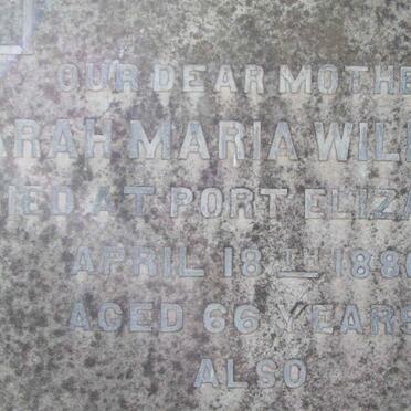 WILLIAMS Sarah Maria -1886