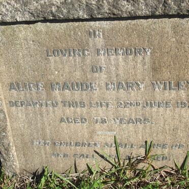 WILEY Alice Maud Mary -1934 