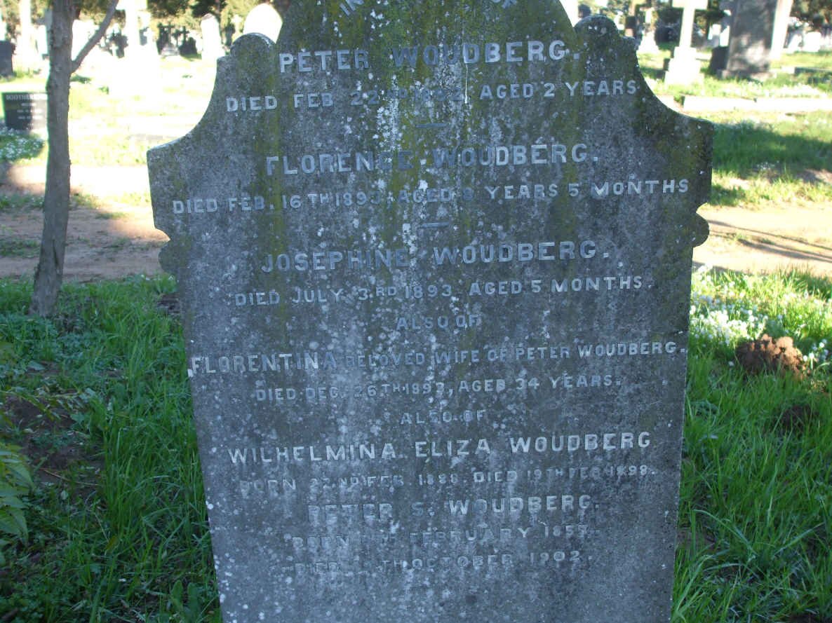 WOUDBERG Peter S. 1859-1902 &amp; Florentina -1893