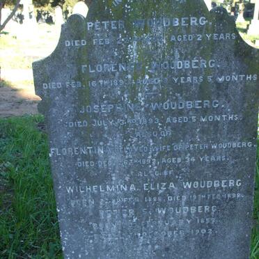 WOUDBERG Peter S. 1859-1902 &amp; Florentina -1893