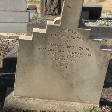 WORDON Samuel -1904