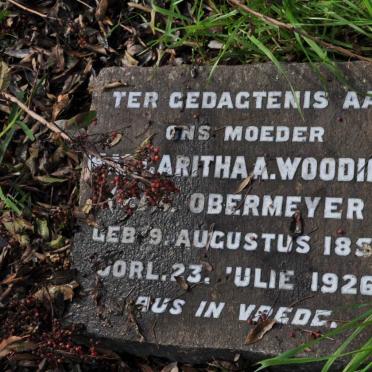WOODING Margaritha A. nee OBERMEYER 185?-1926