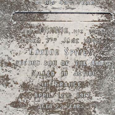 WOODHEAD Minnie -1949 :: WOODHEAD Gordon Spivey -1917