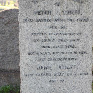 WULFF Peter J. -1951 :: WULFF Janie -1893