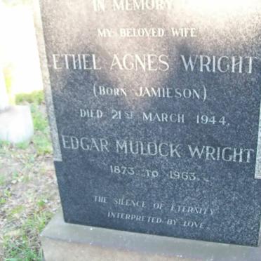 WRIGHT Edgar Mulock 1873-1963 &amp; Ethel Agnes JAMIESON -1944