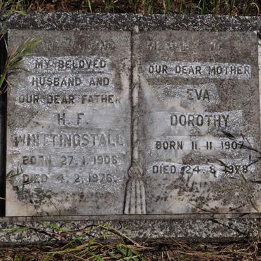 WHITTINGSTALL H.F. 1906-1976 &amp; Eva Dorothy 1907-1978