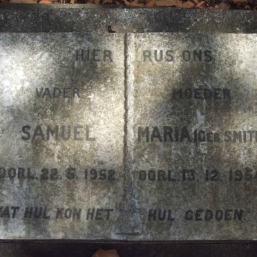 WHITE Samuel -1952 &amp; Maria SMITH -1954