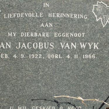 WYK Jan Jacobus, van 1922-1966