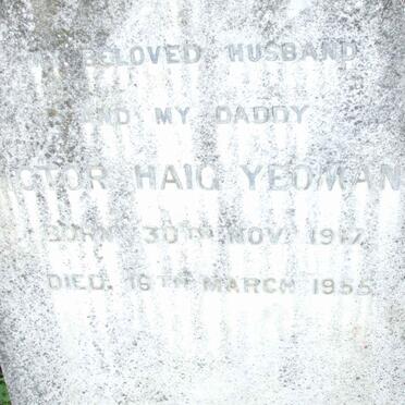 YEOMANS Victor Haig 1917-1955