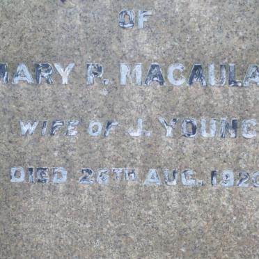 YOUNG Mary P., MACAULAY -1920