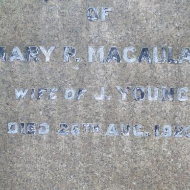 YOUNG Mary P., MACAULAY -1920
