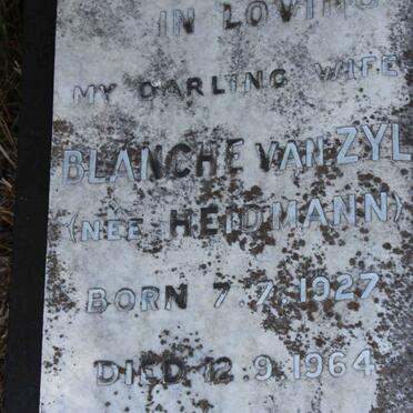 ZYL Blanche, van nee HEIDMANN 1927-1964