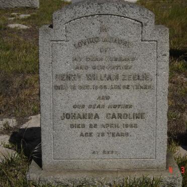 ZEELIE Henry William -1948 &amp; Johanna Caroline -1962
