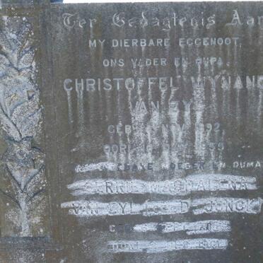 ZYL Christoffel Wynand, van 1892-1955 &amp; Gerrie Magdalena DE JONCK ?-196?