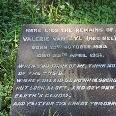 ZYL Valerie, van nee NEL 1890-1951