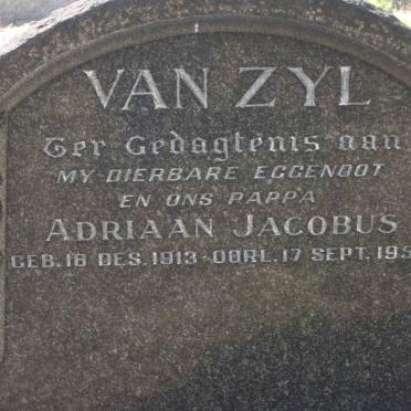 ZYL Adriaan Jacobus, van 1913-1953