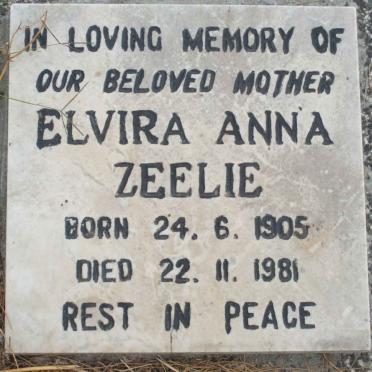ZEELIE Elvira Anna 1905-1981