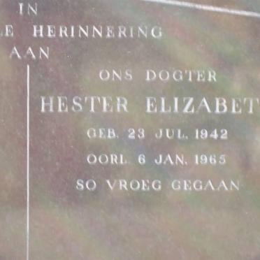 ZYL Hester Elizabeth, van 1942-1965