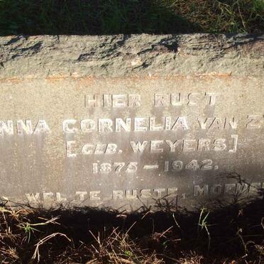 ZWAM Anna Cornelia, van nee WEYERS 1875-1942