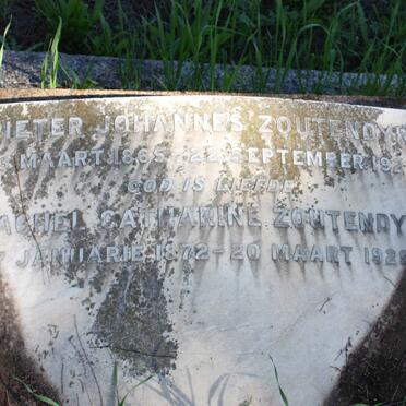 ZOUTENDYK Pieter Johannes 1865-1928 &amp; Rachel Catharine 1872-1929