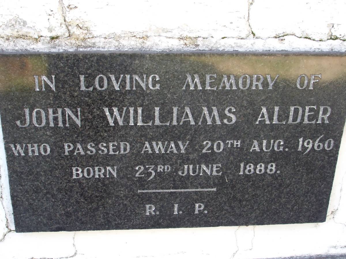 ALDER John Williams 1888-1960