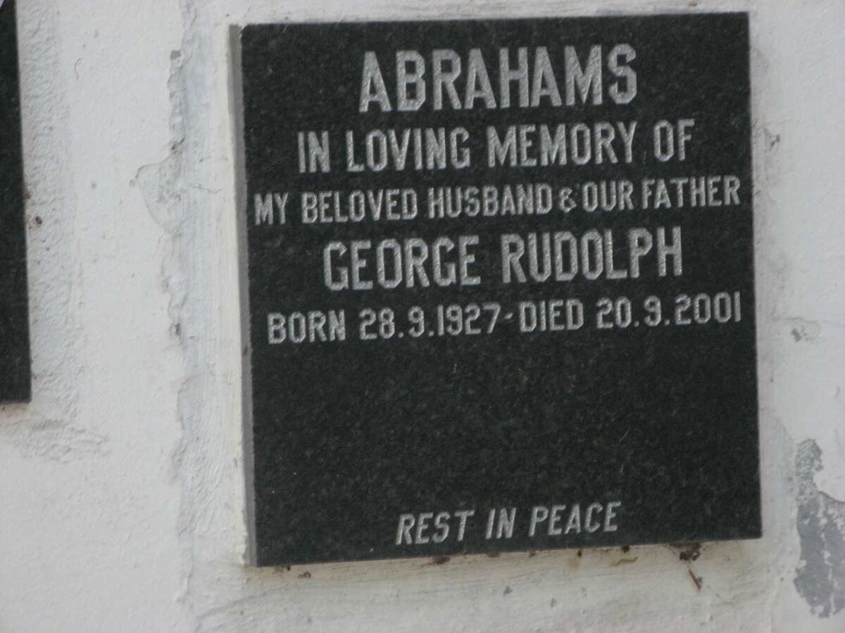 ABRAHAMS George Rudolph 1927-2001