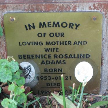 ADAMS Berenice Rosalind 1953-1999