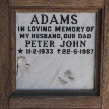 ADAMS Peter John 1933-1987