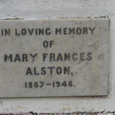 ALSTON Mary Frances 1867-1946