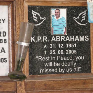 ABRAHAMS K.P.R. 1951-2005