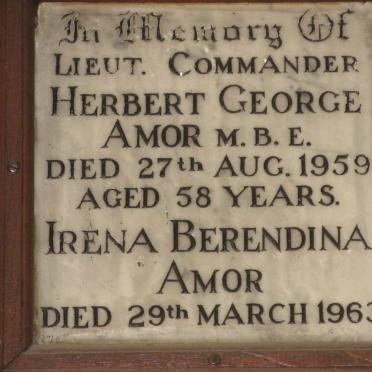 AMOR Herbert George -1959 &amp; Irena Berendina -1963